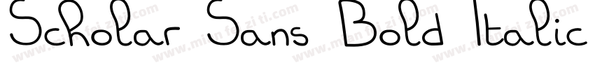 Scholar Sans Bold Italic Regular字体转换
